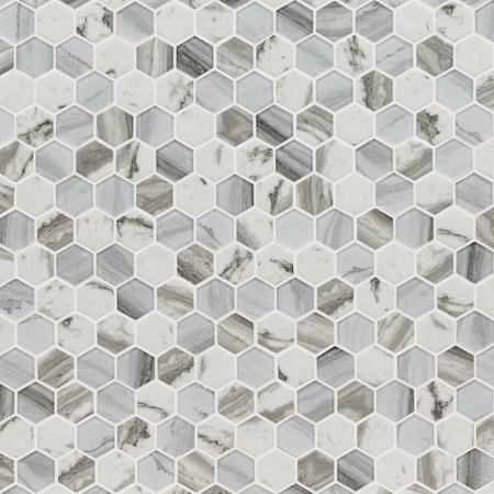 Msi Esperanza Hexagon 11.73 In. X 11.89 In. Glass Mosaic Wall Tile, 15PK ZOR-MD-0525